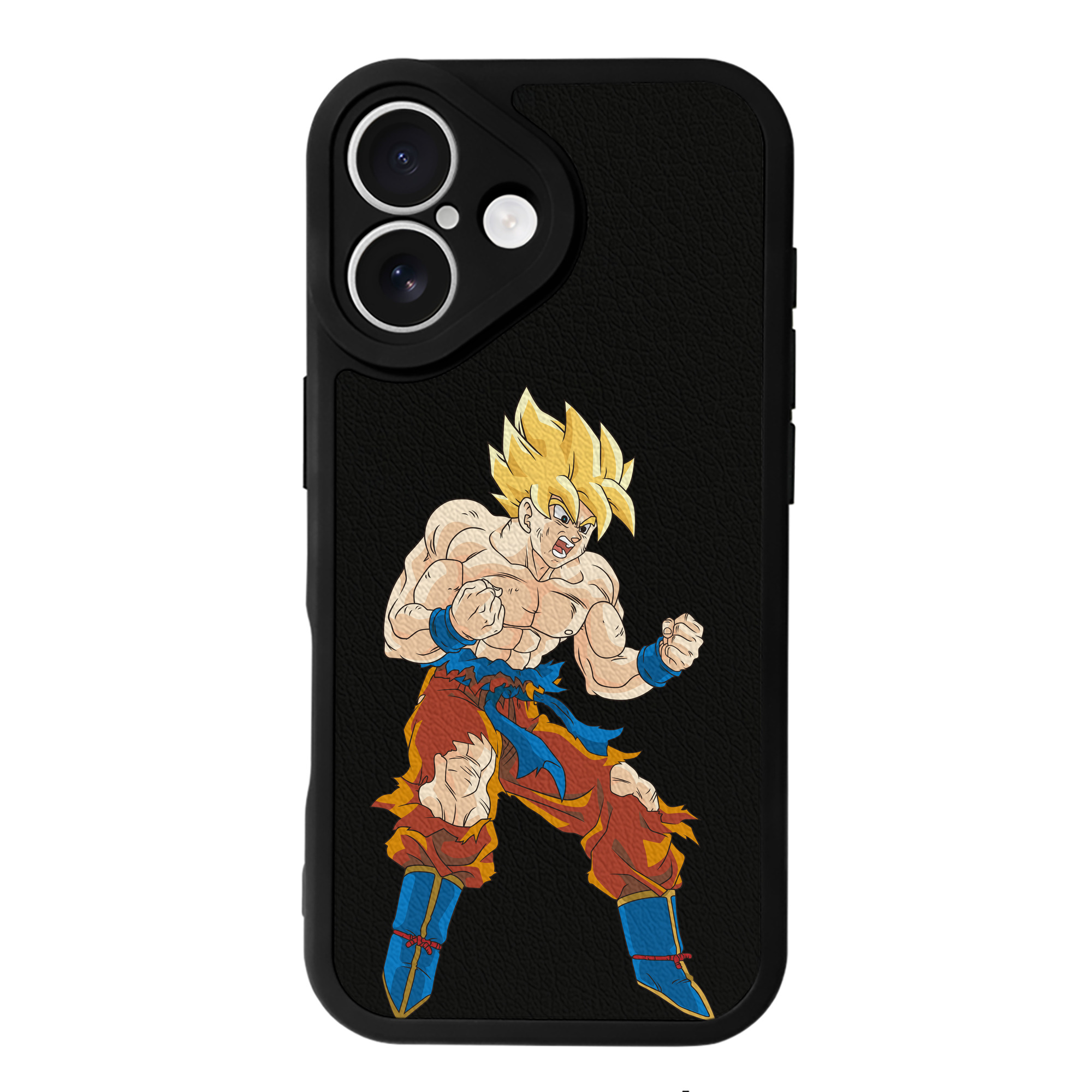（画像用） ドラゴンボール 孫悟空（そん ごくう）Son Goku カカロット DRAGON BALL Kakarotto 【iPhone 16シリーズ対応】シリコンスマホケース（レザー調） 材質：シリコン